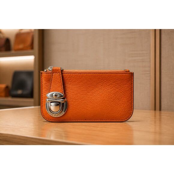 Marc Jacobs Handbags - Vintage Marc Jacob’s Small Orange Leather Coin Purse Key Holder